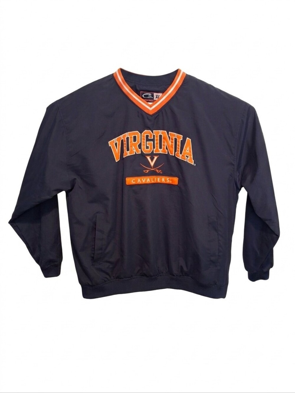 Virginia Cavaliers Men's XL Blue Orange Pullover Windbreaker Cadre Jacket